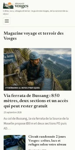 スポンサード記事の掲載先として登録されたDécouvrir Les Vosgesのサイトプレビュー