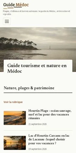 Vorschau der Website Guide Médoc, gelistet für die Veröffentlichung gesponserter Artikel