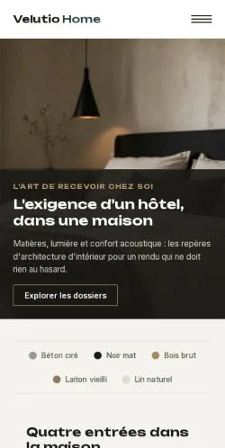 Forhåndsvisning af Velutio Home, opført til udgivelse af sponsorerede artikler