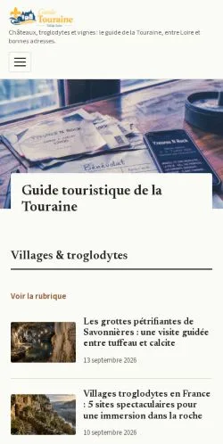 Preview of the Guide Touraine website, listed for sponsored article publication