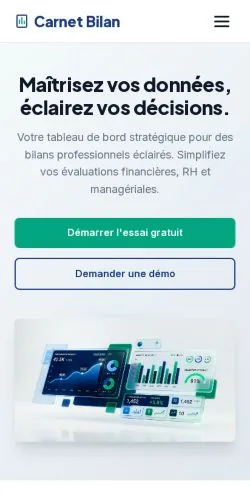 Vista previa del sitio Carnet Bilan, referenciado para publicar artículos patrocinados