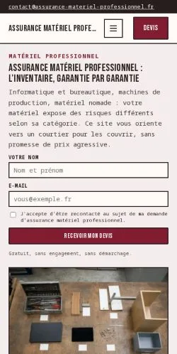 Anteprima del sito Assurance Matériel Pro, referenziato per la pubblicazione di articoli sponsorizzati