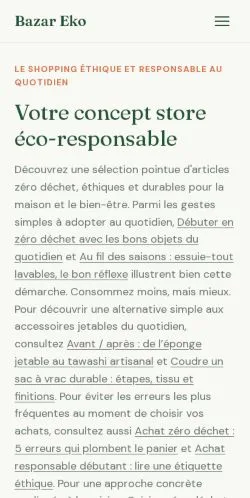 Vorschau der Website Bazar Eko, gelistet für die Veröffentlichung gesponserter Artikel