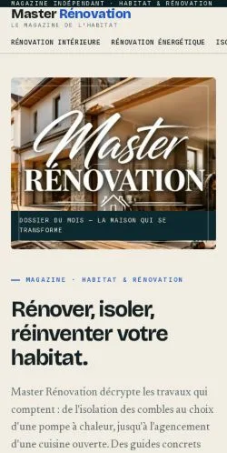 Vorschau der Website Master Rénovation, gelistet für die Veröffentlichung gesponserter Artikel