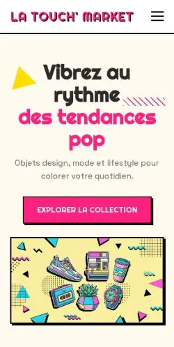 スポンサード記事の掲載先として登録されたLa Touch' Marketのサイトプレビュー