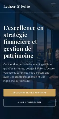 Preview of the Ledger & Folio website, listed for sponsored article publication