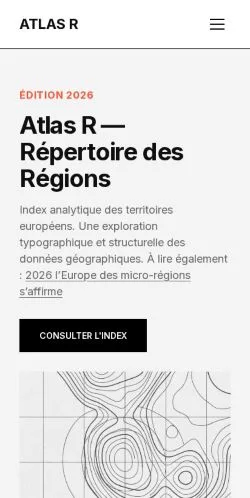 Preview of the Atlas Régions website, listed for sponsored article publication