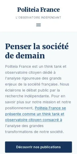 Podgląd witryny Politeia France, ujętej jako miejsce publikacji artykułów sponsorowanych