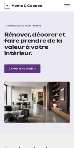 Vorschau der Website Home & Cocoon, gelistet für die Veröffentlichung gesponserter Artikel
