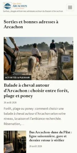 Anteprima del sito Arcachon Le Bassin, referenziato per la pubblicazione di articoli sponsorizzati