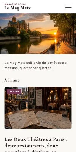 Forhåndsvisning af Le Mag Metz, opført til udgivelse af sponsorerede artikler