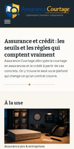 Anteprima del sito Assurance Courtage, referenziato per la pubblicazione di articoli sponsorizzati