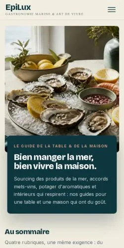 Forhåndsvisning af EpiLux Terroirs Marins, opført til udgivelse af sponsorerede artikler