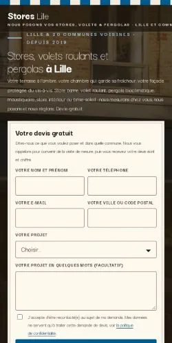 Forhåndsvisning av nettstedet Stores Lille, oppført for publisering av sponsede artikler