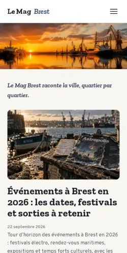 Aperçu du site Le Mag Brest, référencé pour publier un article sponsorisé