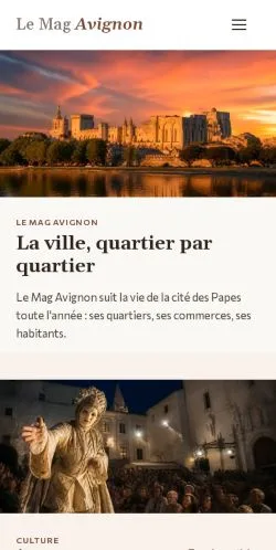 Aperçu du site Le Mag Avignon, référencé pour publier un article sponsorisé