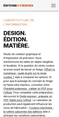 Aperçu du site Éditions Cydergies, référencé pour publier un article sponsorisé