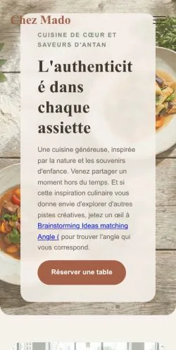 Forhåndsvisning af Chez Mado, opført til udgivelse af sponsorerede artikler