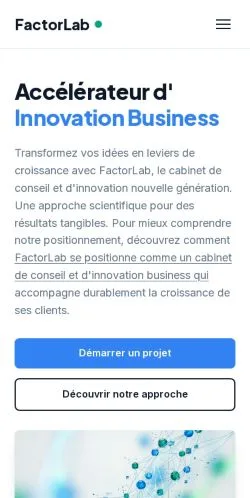 Vorschau der Website FactorLab, gelistet für die Veröffentlichung gesponserter Artikel