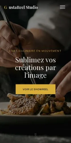 Aperçu du site GustaReel Studio, référencé pour publier un article sponsorisé
