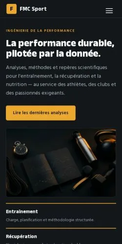 Vorschau der Website FMC Sport, gelistet für die Veröffentlichung gesponserter Artikel