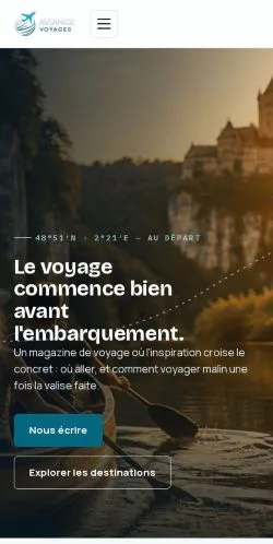 Forhåndsvisning av nettstedet Aviance Voyages, oppført for publisering av sponsede artikler