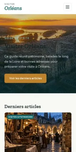 Aperçu du site Visiter Orléans, référencé pour publier un article sponsorisé