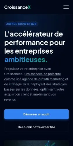 Preview of the CroissanceX website, listed for sponsored article publication