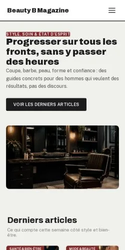 Preview of the Beauty B Magazine website, listed for sponsored article publication