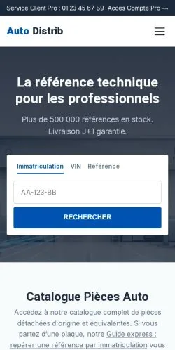 Vista previa del sitio AutoDistrib Pro, referenciado para publicar artículos patrocinados