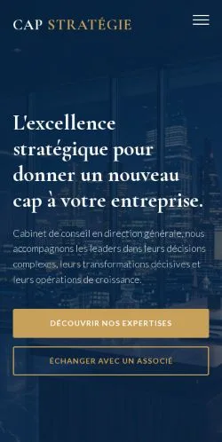 스폰서 기사 게재 매체로 등록된 Cap Stratégie 사이트 미리보기
