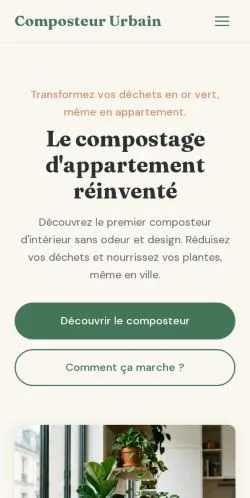 Aperçu du site Composteur Urbain, référencé pour publier un article sponsorisé
