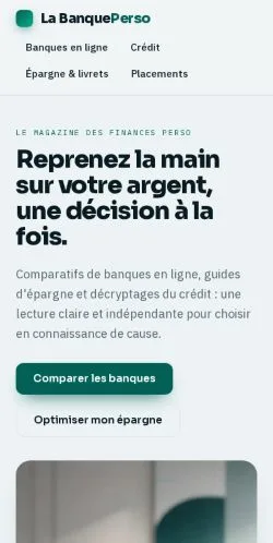 Vista previa del sitio La Banque Perso, referenciado para publicar artículos patrocinados