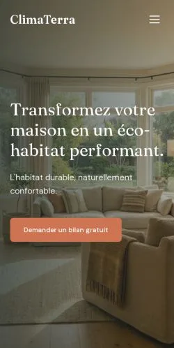 Preview of the ClimaTerra website, listed for sponsored article publication