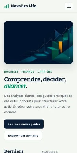 Vista previa del sitio NovaPro Life, referenciado para publicar artículos patrocinados