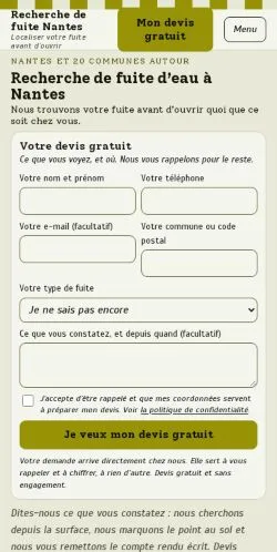 Forhåndsvisning af Fuite Nantes Expertise, opført til udgivelse af sponsorerede artikler
