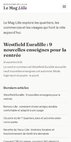 Vorschau der Website Le Mag Lille, gelistet für die Veröffentlichung gesponserter Artikel