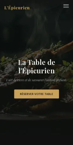 Anteprima del sito La Table de l'Épicurien, referenziato per la pubblicazione di articoli sponsorizzati