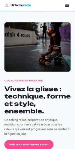 Vista previa del sitio Urbanslide Freestyle, referenciado para publicar artículos patrocinados