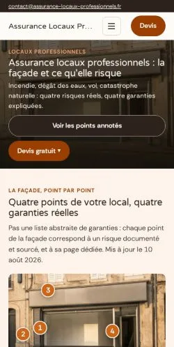 Anteprima del sito Assurance Pro FAQ, referenziato per la pubblicazione di articoli sponsorizzati