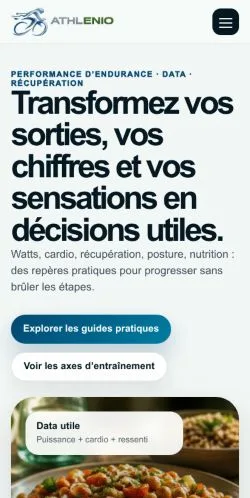 Vorschau der Website Athlenio, gelistet für die Veröffentlichung gesponserter Artikel