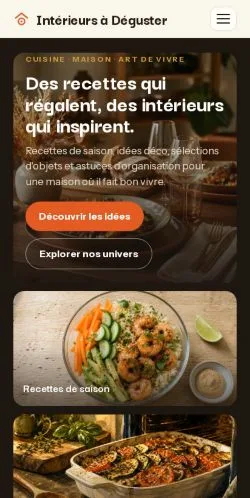 Anteprima del sito Intérieurs à Déguster, referenziato per la pubblicazione di articoli sponsorizzati