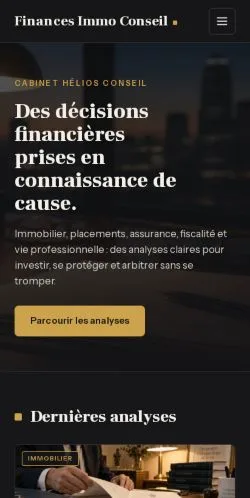 Forhåndsvisning af Finances Immo Conseil, opført til udgivelse af sponsorerede artikler