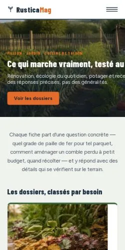 Preview of the Halte Paysanne website, listed for sponsored article publication