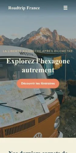 스폰서 기사 게재 매체로 등록된 Roadtrip France 사이트 미리보기