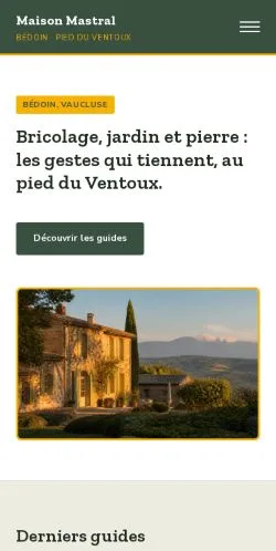 Vorschau der Website Maison Mastral, gelistet für die Veröffentlichung gesponserter Artikel