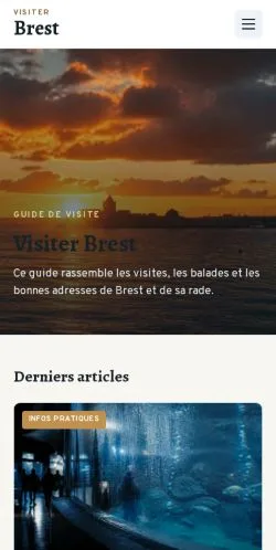 Vista previa del sitio Visiter Brest, referenciado para publicar artículos patrocinados