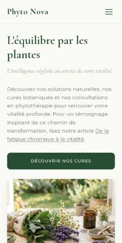 Preview of the Phyto Nova website, listed for sponsored article publication