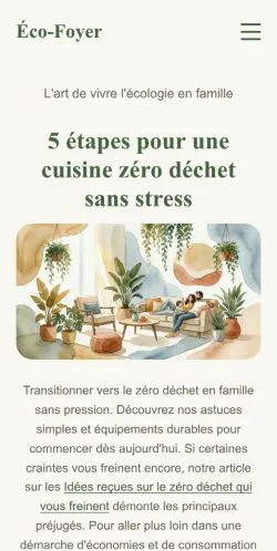 Vorschau der Website Éco-Foyer Magazine, gelistet für die Veröffentlichung gesponserter Artikel