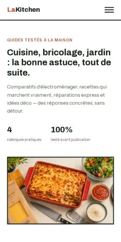 Podgląd witryny La Kitchen, ujętej jako miejsce publikacji artykułów sponsorowanych